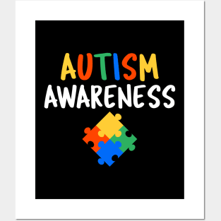 Cute Autism Awareness Colorful Puzzle Posters and Art